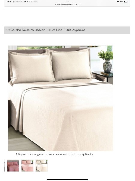 Kit Colcha Casal Döhler Piquet 1 colcha 2,20cm x 2,50cm 2 portas travesseiro 70cm x 50cm