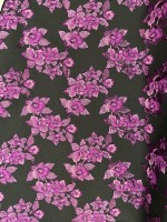 Jacquard Italiano Preto Fúcsia