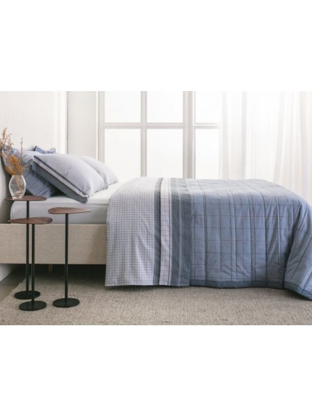 Jogo de Cama Buddemeyer Grid Solteiro 180fios 3 Peças