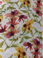 Linho Puro Estampado Flora Linda