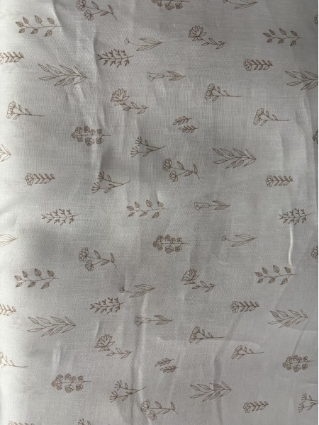 Linho Puro Estampado Ramos Rarefeitos
