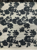 Renda Bordada Flor de Algodão