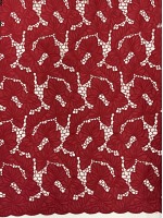 Bordado de Aspecto Natural Vermelho (Richelieu)