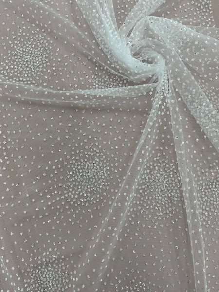Tule com Glitter Branco (Explosão) Tule com Glitter Branco (Explosão)