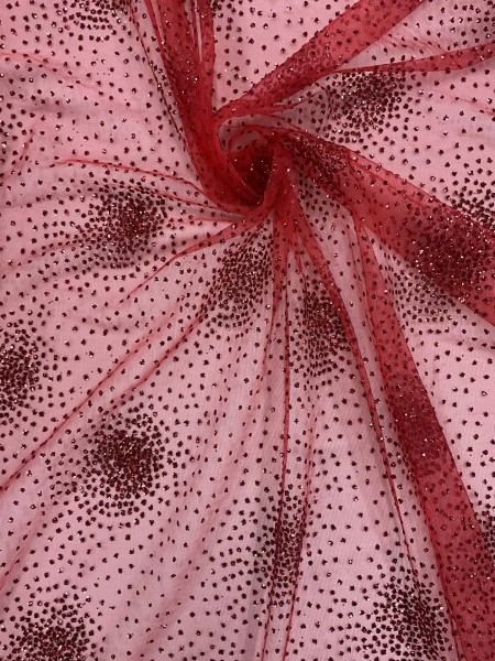 Tule com Glitter Vermelho (Explosão) Tule com Glitter Vermelho (Explosão)