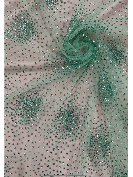 Tule com Glitter Verde Claro (Explosão)
