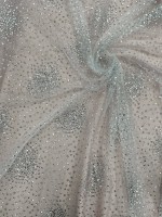 Tule com Glitter Branco/Prata (Explosão)